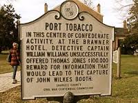 Port Tobacco, Md. historic road side marker.